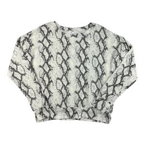 Socialite Long Sleeve Snakeskin Pattern Shirt Size XS